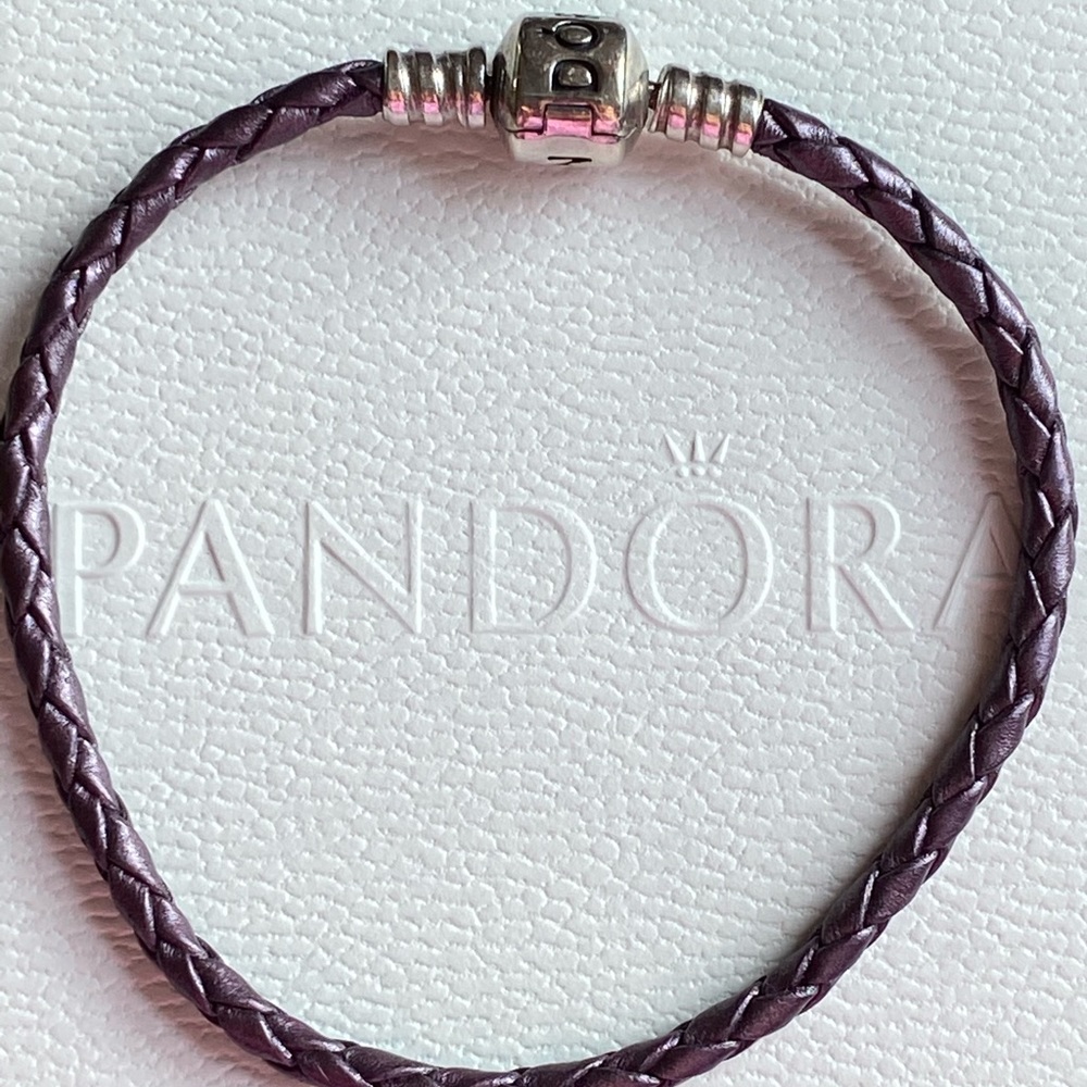 Purple Pandora leather bracelet